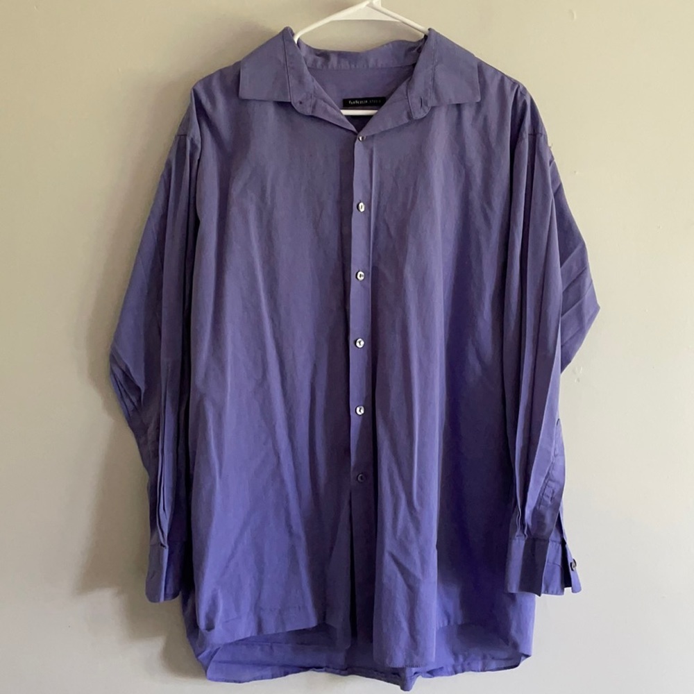 Van Heusen slim fit purple button up shirt